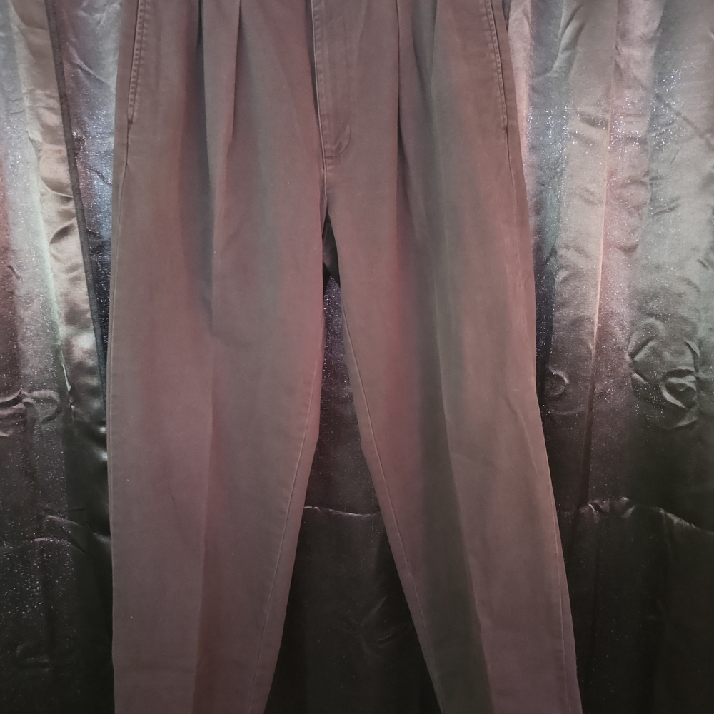 Polo Ralph Lauren Andrew Pant Mens 34x32 Brown Pleated Cotton Chino Trousers¹